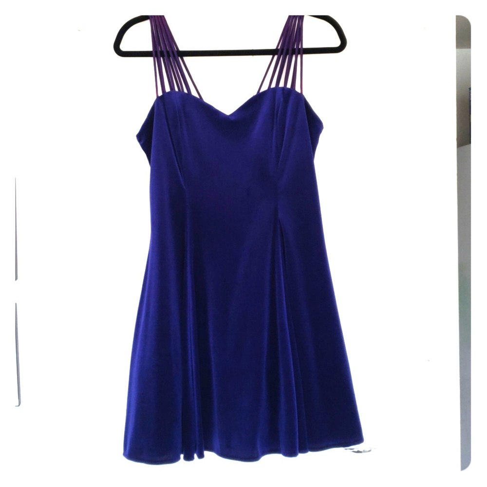Faux velvet cocktail dress